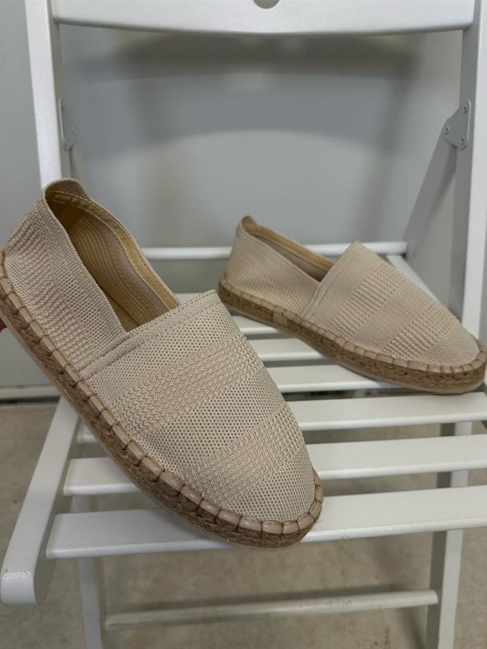 Hasır Taban Keten Espadril