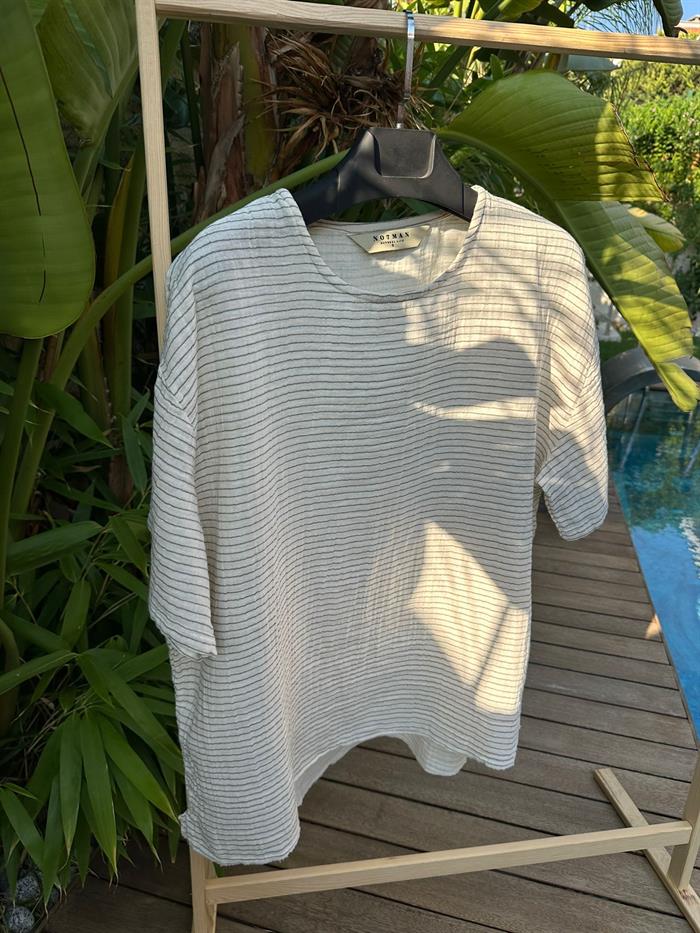 Heston Müslin Kumaş T-Shirt