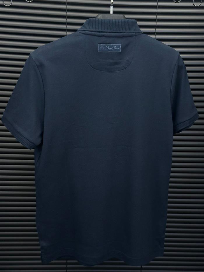 Kabartma Logolu Fermuar Detaylı Yakalı T-Shirt