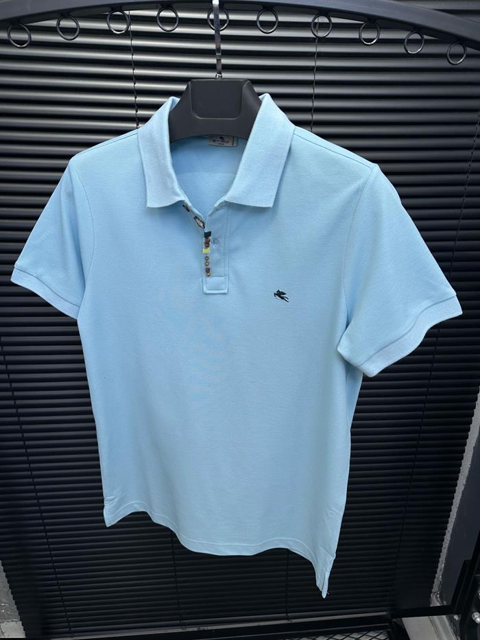 Nakış Armalı Boncuk Detaylı Yakalı T-Shirt