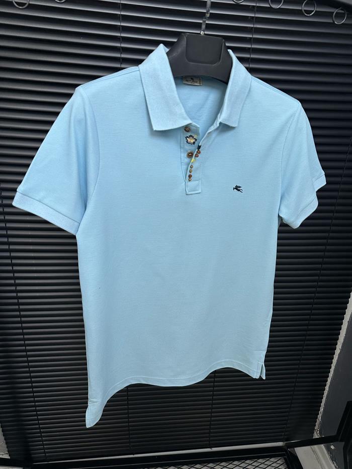 Nakış Armalı Boncuk Detaylı Yakalı T-Shirt