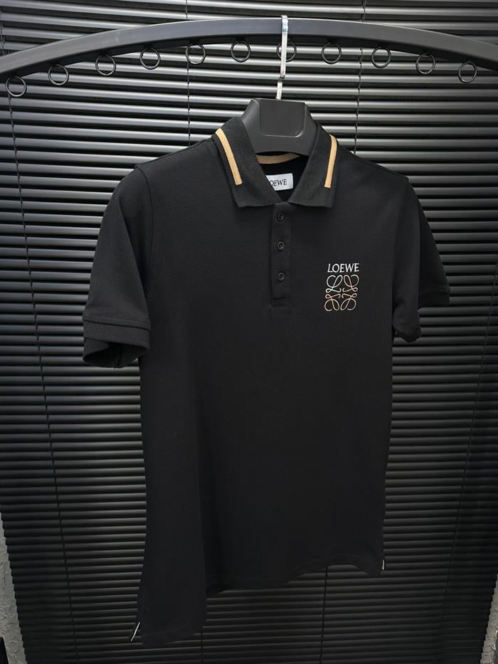 Nakış Baskılı Şerit Detaylı Yakalı T-Shirt - Beyaz