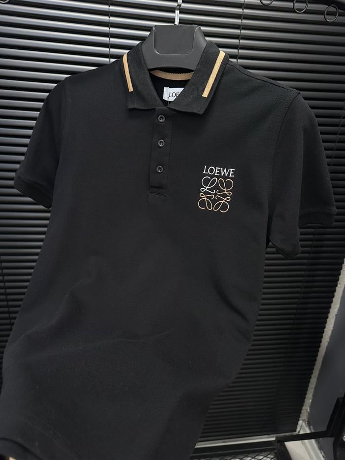 Nakış Baskılı Şerit Detaylı Yakalı T-Shirt - Beyaz