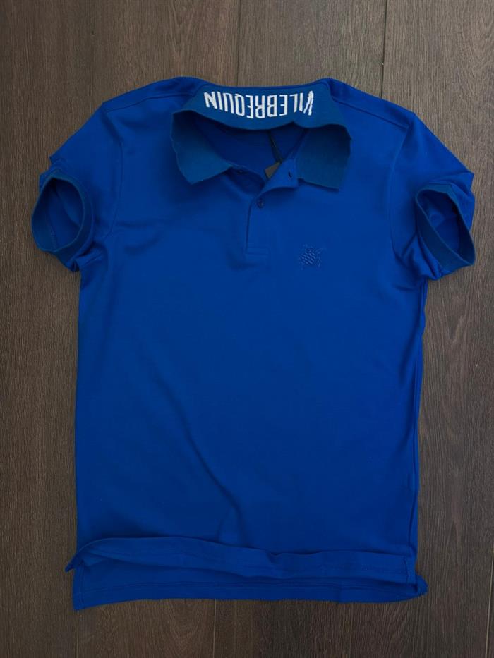 Nakış Logolu Ense Yazılı Yakalı T-Shirt