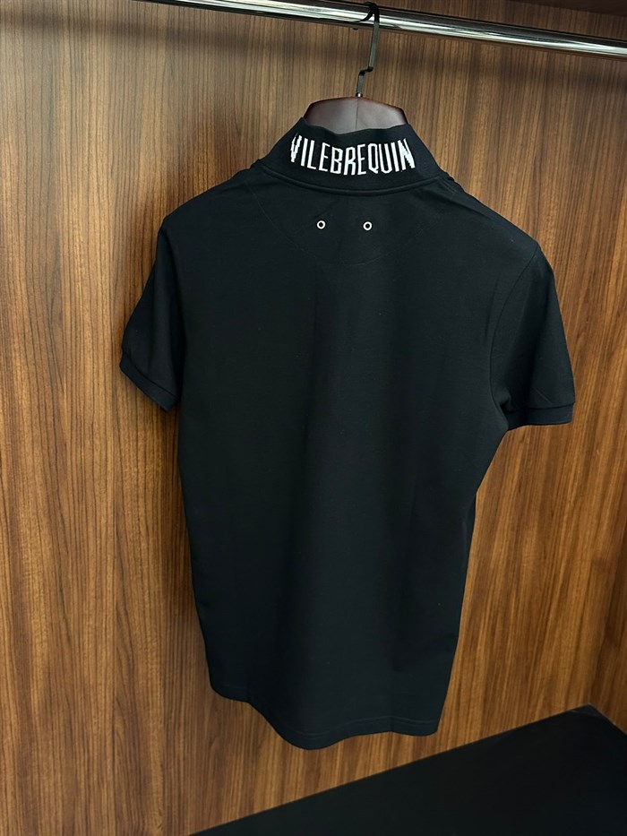 Nakış Logolu Ense Yazılı Yakalı T-Shirt