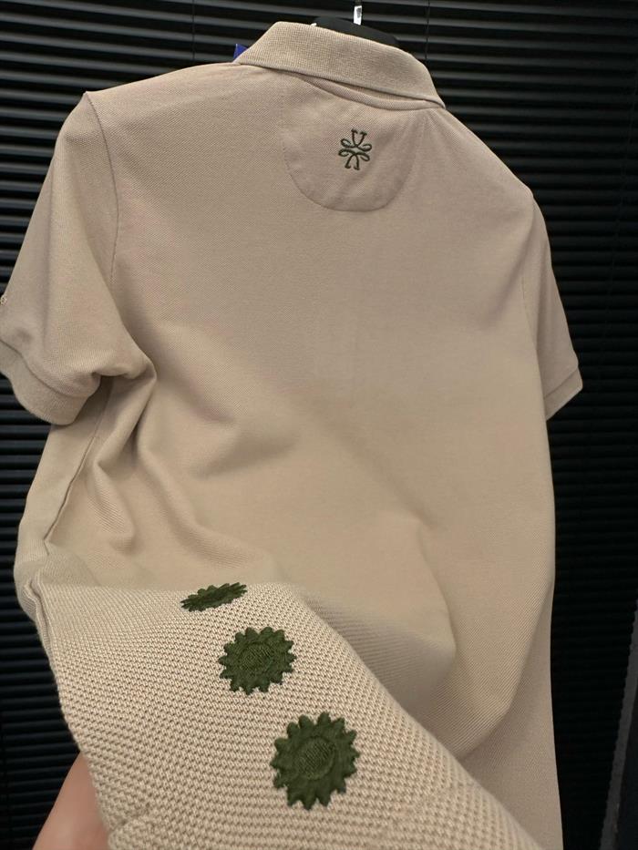 Nakış Logolu Kol Detaylı Yakalı T-Shirt