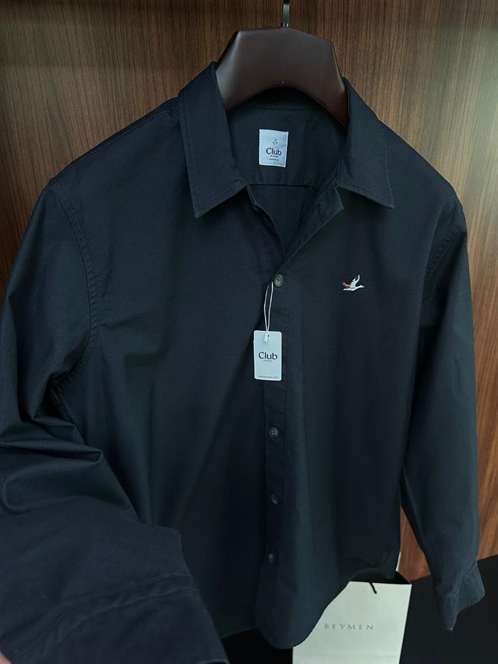 Nakış Logolu Pamuklu Gabardin Gömlek