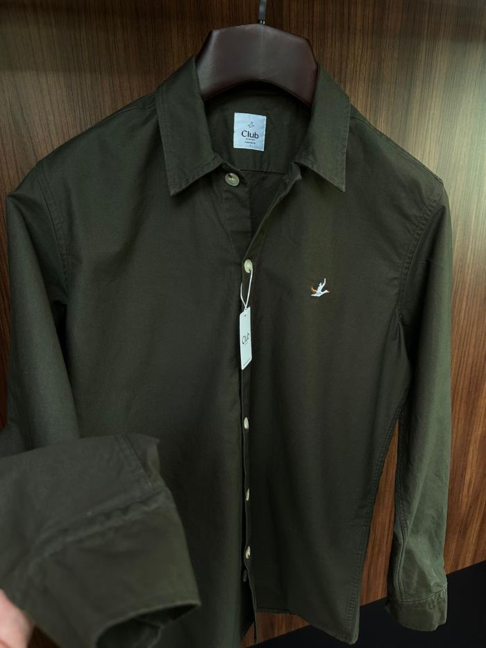 Nakış Logolu Pamuklu Gabardin Gömlek