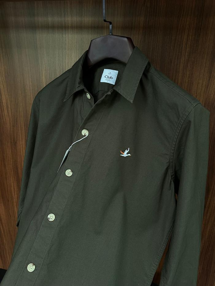 Nakış Logolu Pamuklu Gabardin Gömlek