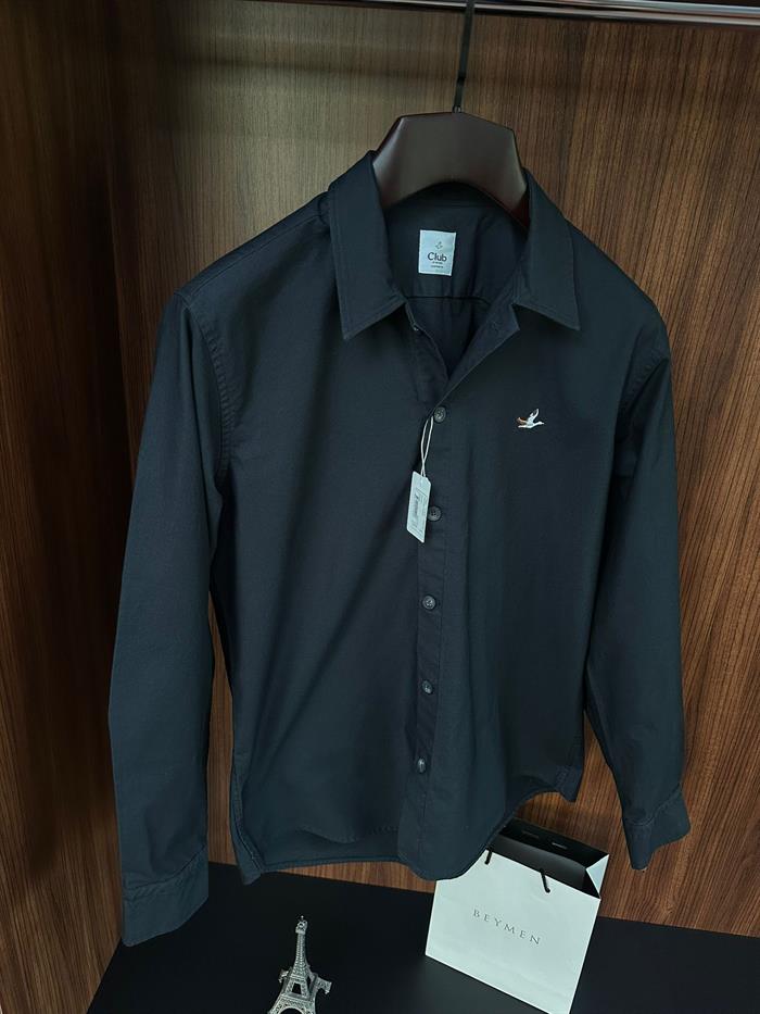 Nakış Logolu Pamuklu Gabardin Gömlek