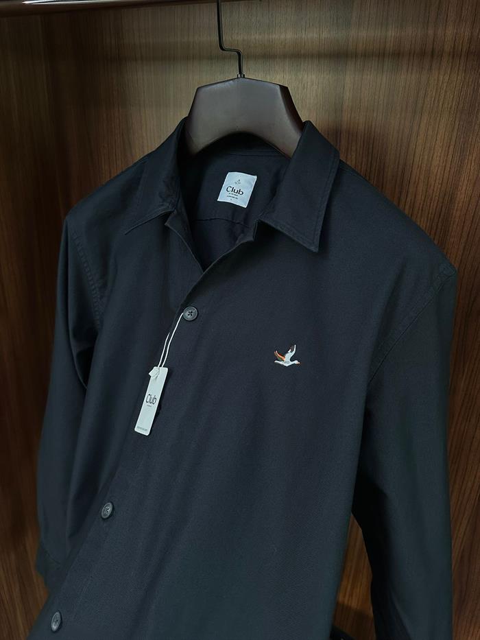 Nakış Logolu Pamuklu Gabardin Gömlek