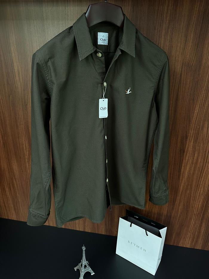 Nakış Logolu Pamuklu Gabardin Gömlek