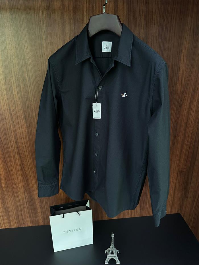 Nakış Logolu Pamuklu Gabardin Gömlek