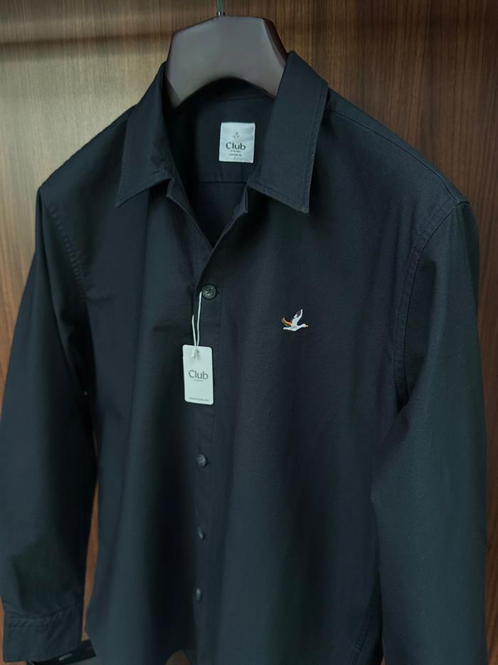 Nakış Logolu Pamuklu Gabardin Gömlek