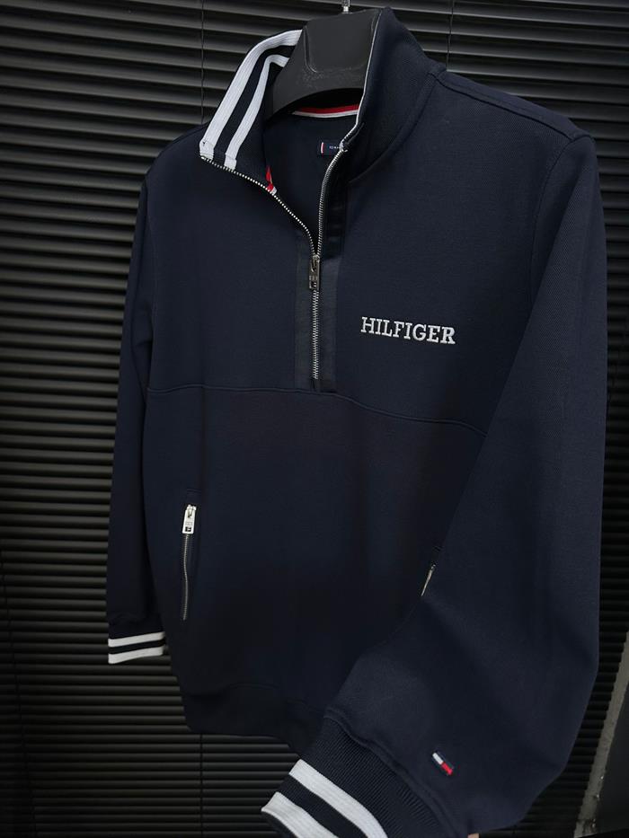 Nakış Logolu Yarım Fermuar Sweatshirt