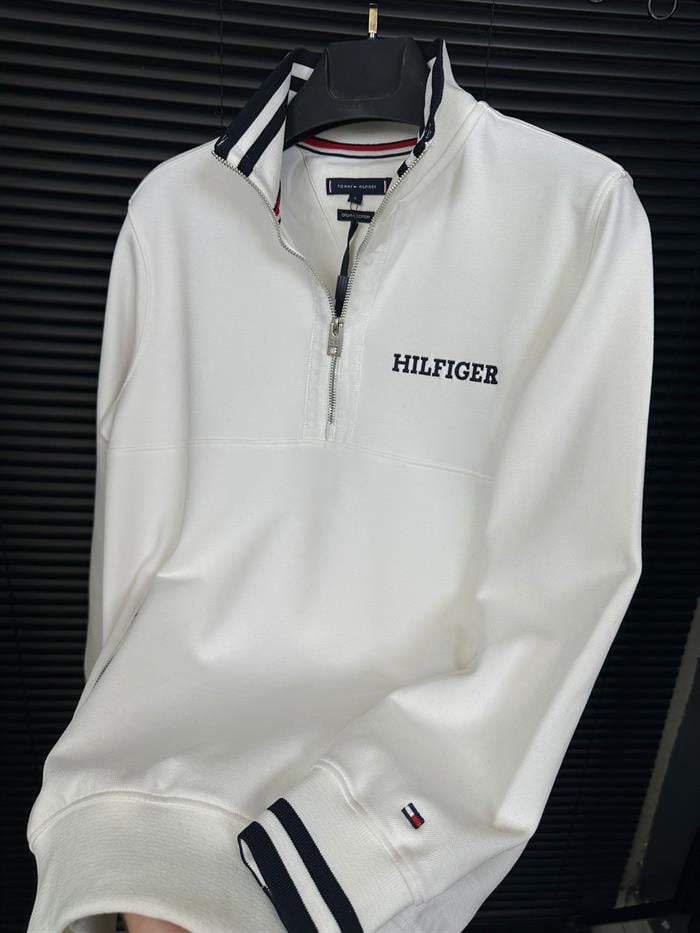 Nakış Logolu Yarım Fermuar Sweatshirt