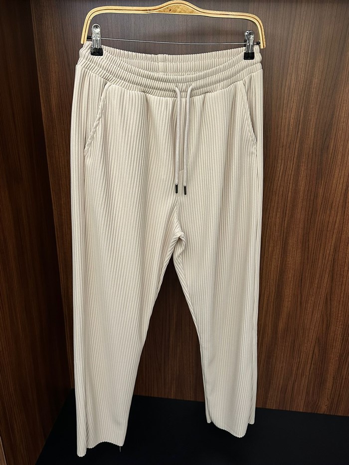 Çizgili Beli Lastikli Pantolon
