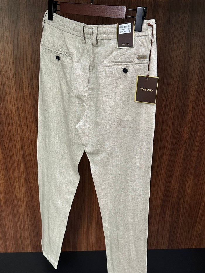 Nakış Logolu Keten Jogger Pantolon
