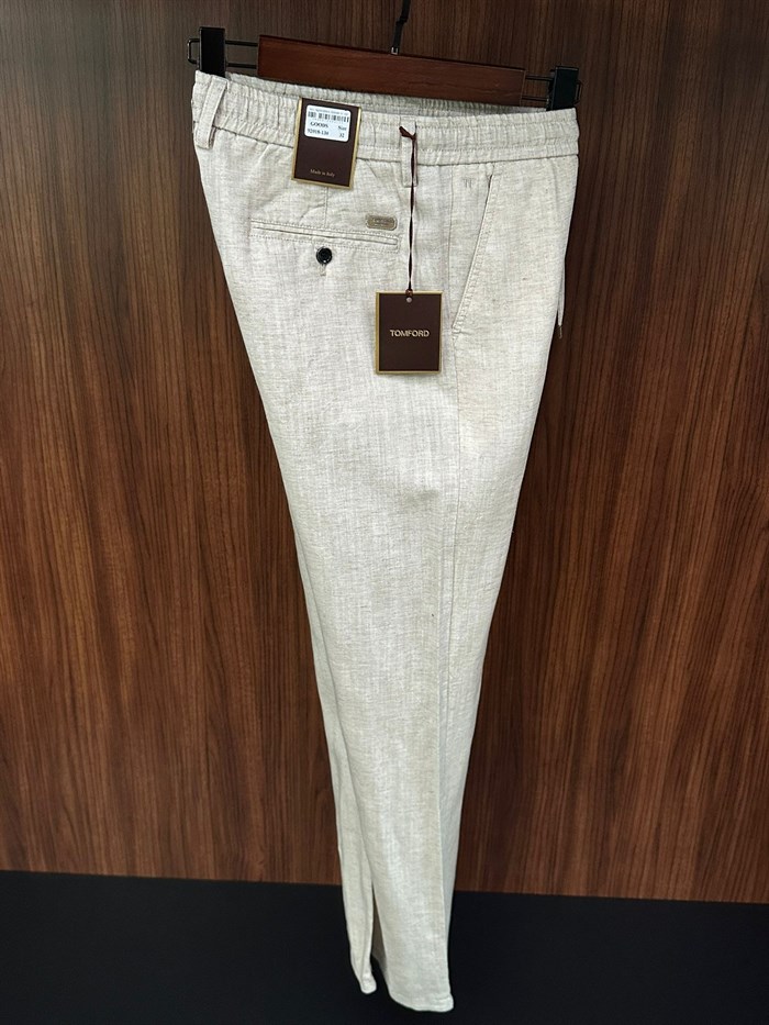Nakış Logolu Keten Jogger Pantolon