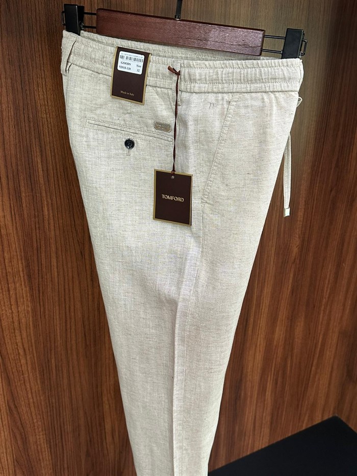 Nakış Logolu Keten Jogger Pantolon