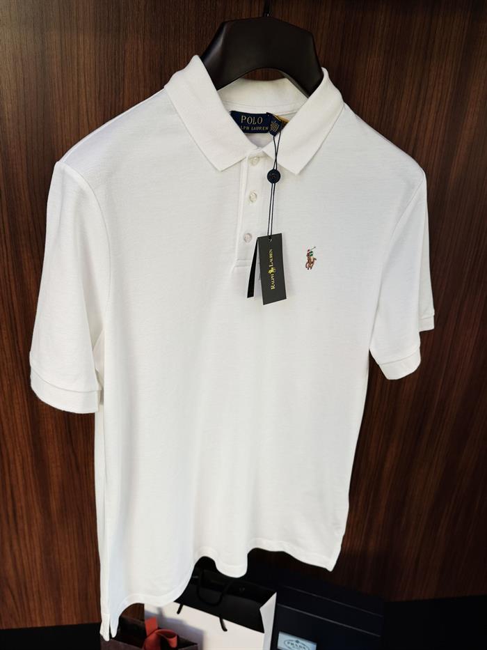 Göğüs Nakış Logolu Yakalı T-Shirt