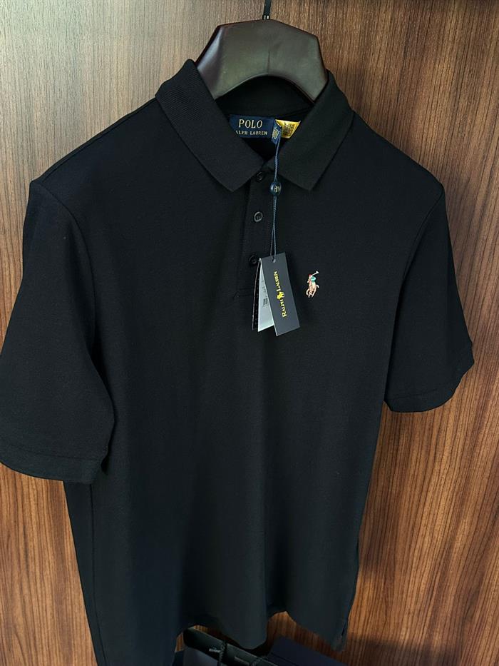 Göğüs Nakış Logolu Yakalı T-Shirt