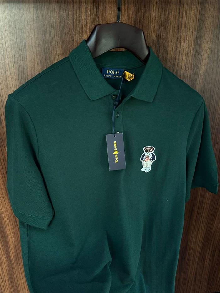 Göğüs Nakış Logolu Yakalı T-Shirt
