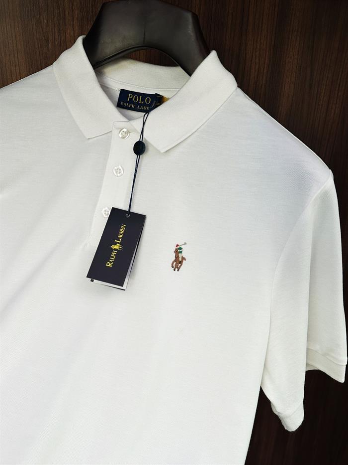Göğüs Nakış Logolu Yakalı T-Shirt