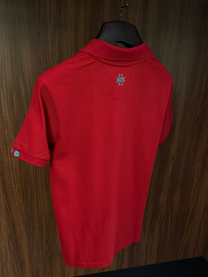 Kol Ve Göğüs Nakış Detaylı Yakalı T-Shirt