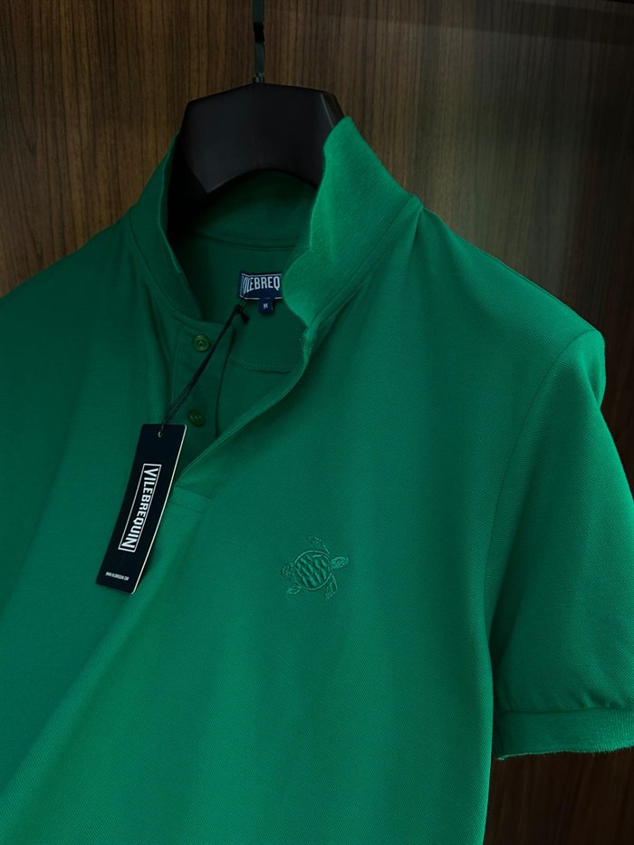 Nakış Logolu Ense Yazılı Yakalı T-Shirt