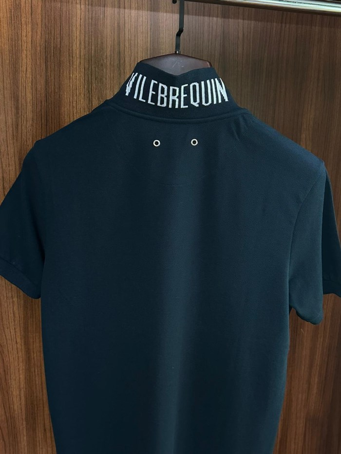 Nakış Logolu Ense Yazılı Yakalı T-Shirt