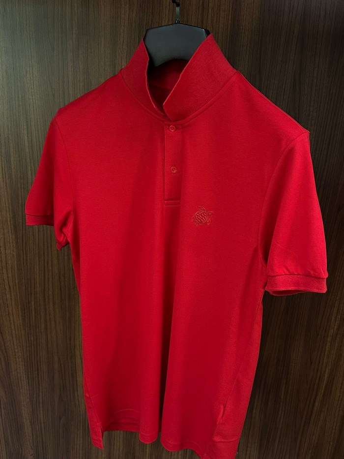 Nakış Logolu Ense Yazılı Yakalı T-Shirt