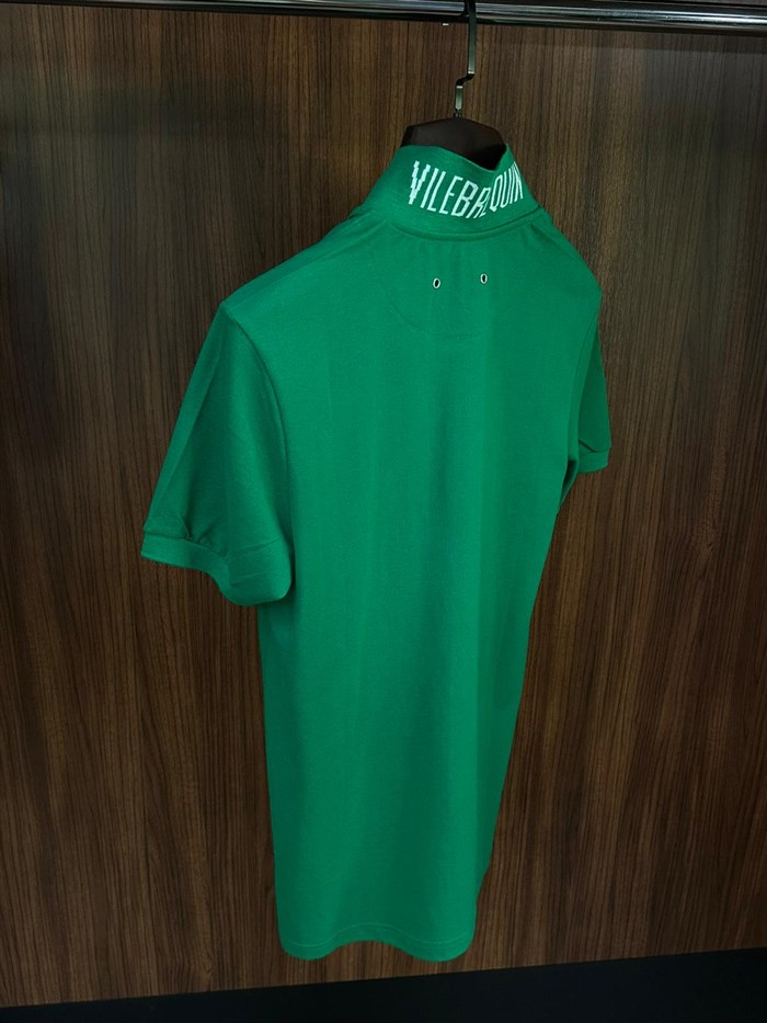 Nakış Logolu Ense Yazılı Yakalı T-Shirt