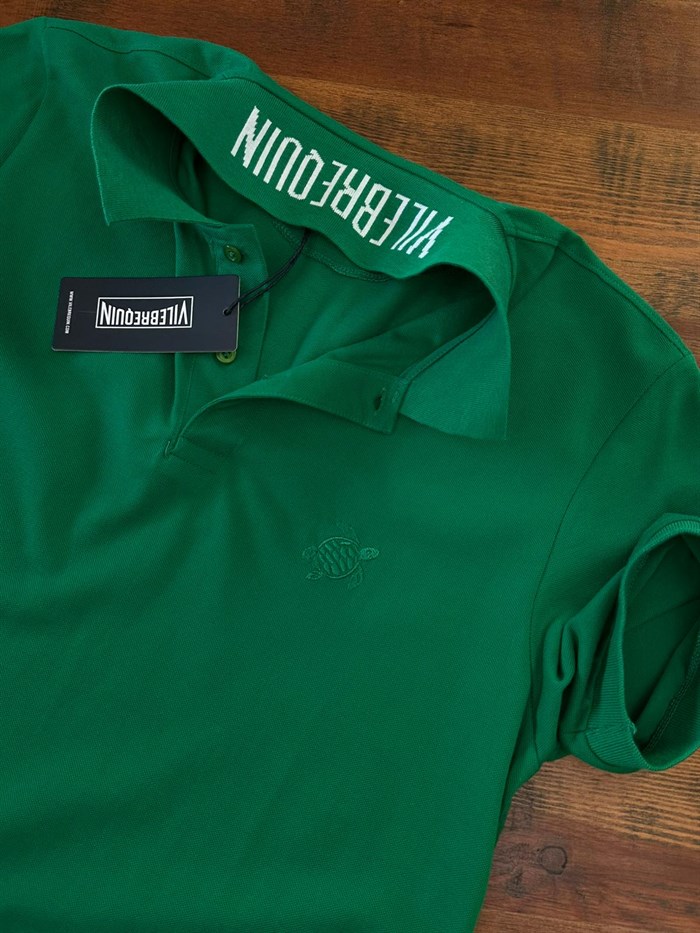 Nakış Logolu Ense Yazılı Yakalı T-Shirt