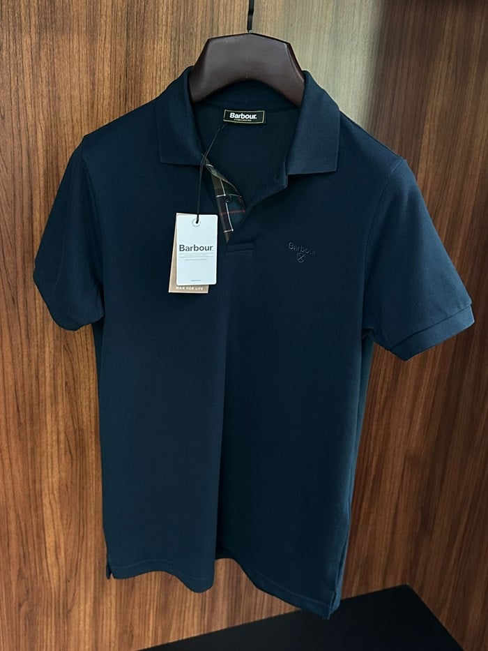 Nakış Logolu Pike Kumaş Yakalı T-Shirt