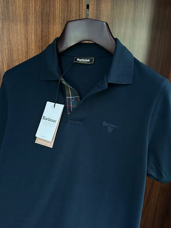Nakış Logolu Pike Kumaş Yakalı T-Shirt