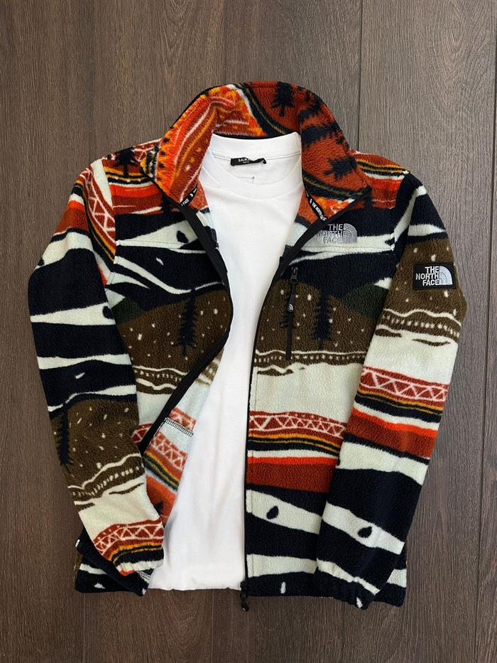 Desenli Nakış Logolu Peluş Ceket