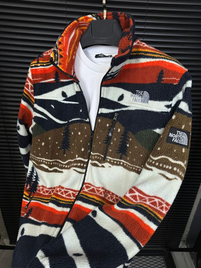 Desenli Nakış Logolu Peluş Ceket