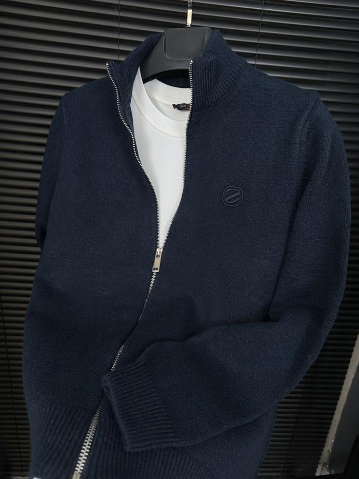 Nakış Kabartma Logolu Triko Ceket