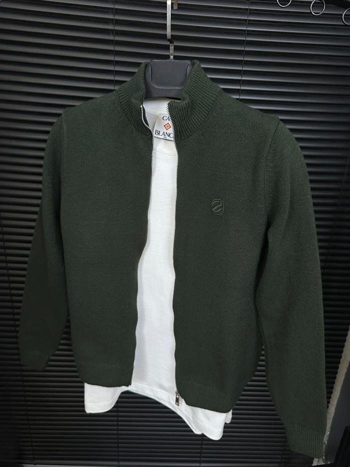 Nakış Kabartma Logolu Triko Ceket