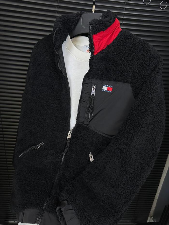 Nakış Logolu Cepli Peluş Ceket