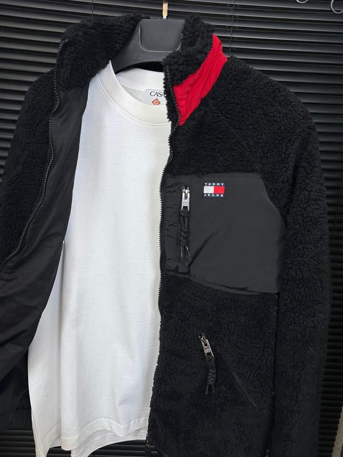 Nakış Logolu Cepli Peluş Ceket