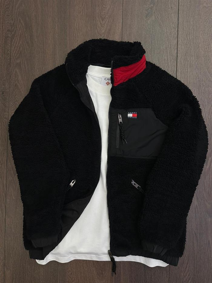 Nakış Logolu Cepli Peluş Ceket