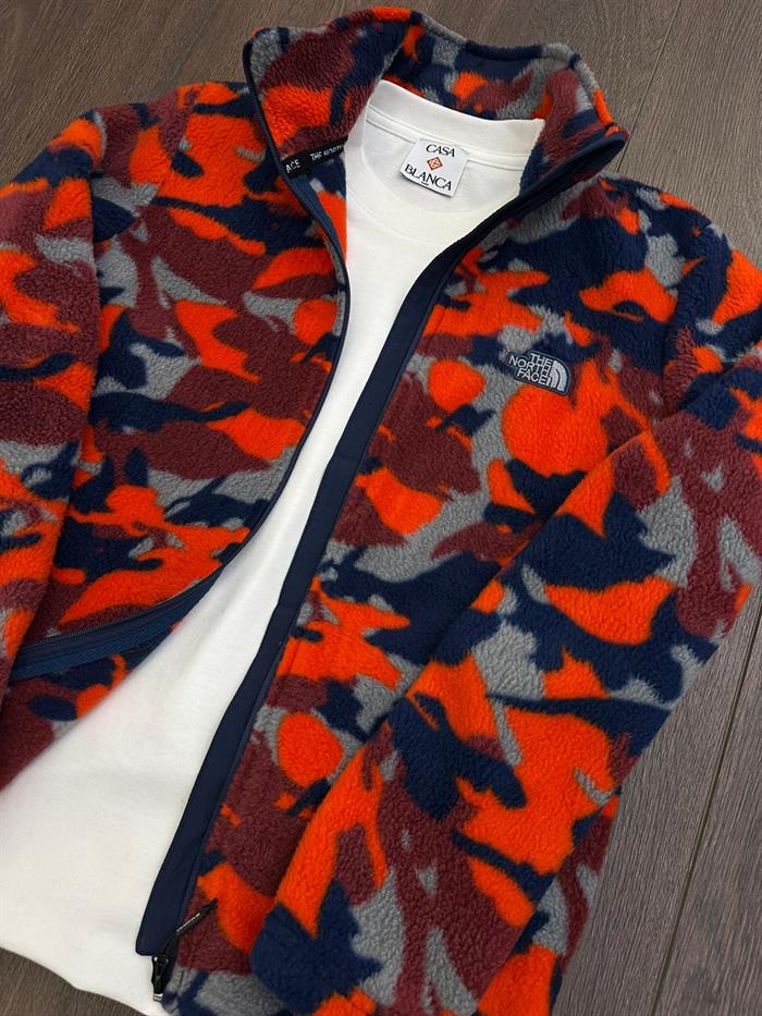 Nakış Logolu Kamuflaj Desenli Peluş Ceket