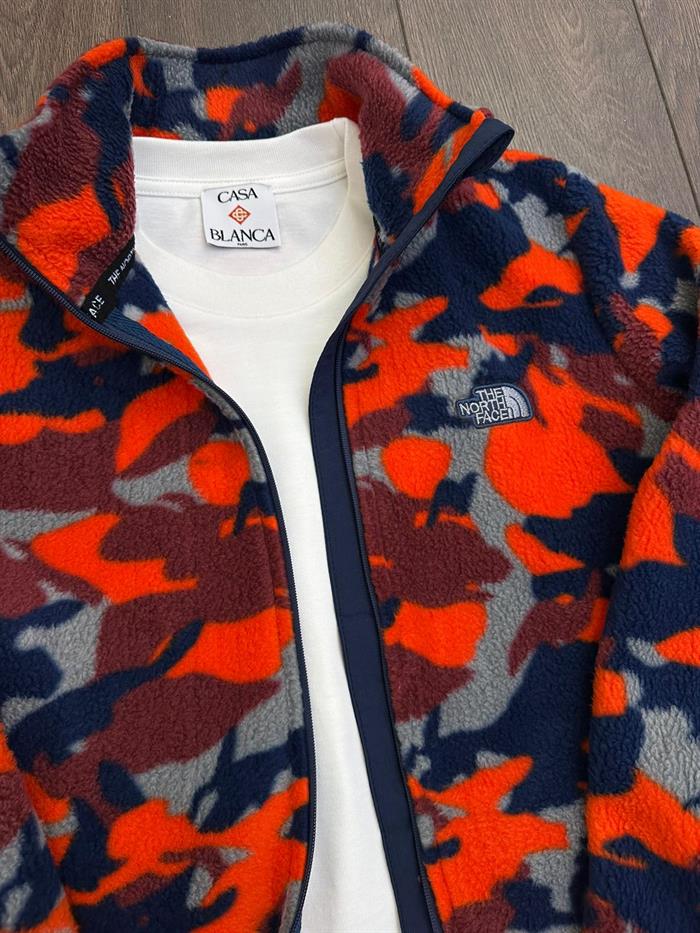 Nakış Logolu Kamuflaj Desenli Peluş Ceket