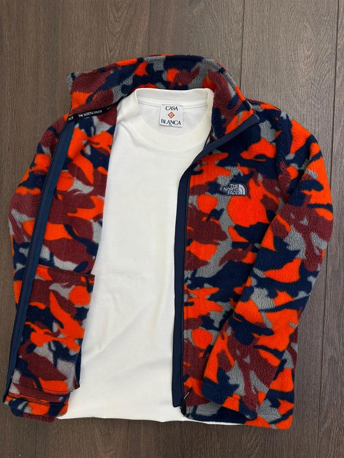 Nakış Logolu Kamuflaj Desenli Peluş Ceket