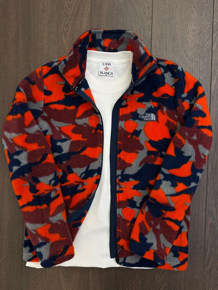 Nakış Logolu Kamuflaj Desenli Peluş Ceket