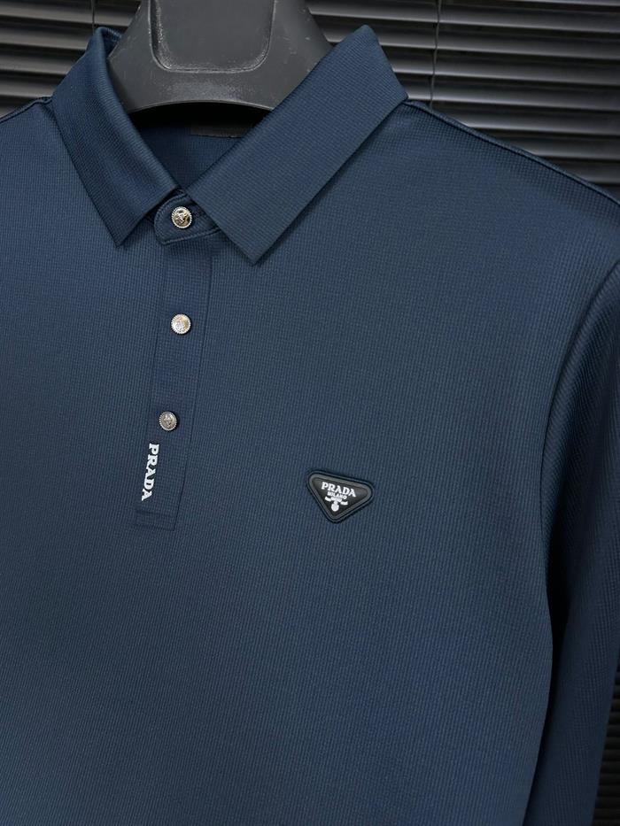 Polyamid Kumaş Kabartma Logolu Yakalı Sweatshirt