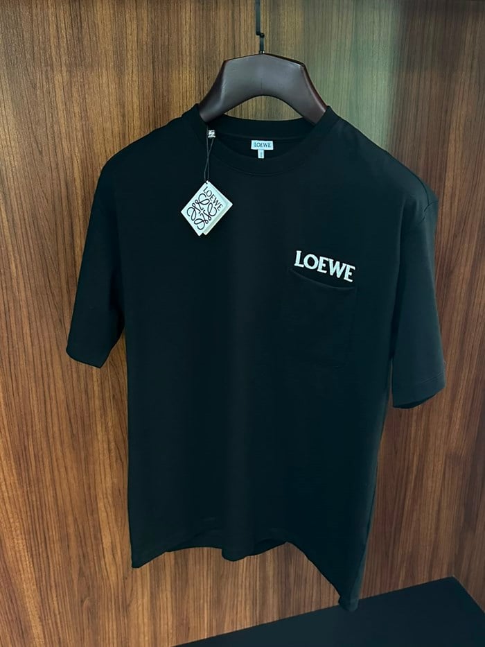Cep Detaylı Nakış Yazı Baskılı Regular Fit T-Shirt