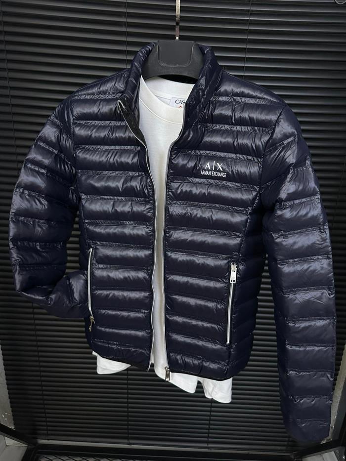 Logo Baskılı Parlak Kumaş Mont